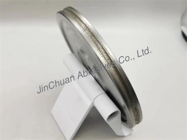 Electroplated diamond grinding wheel for glass with slot 150 16 3.5  D91  C50