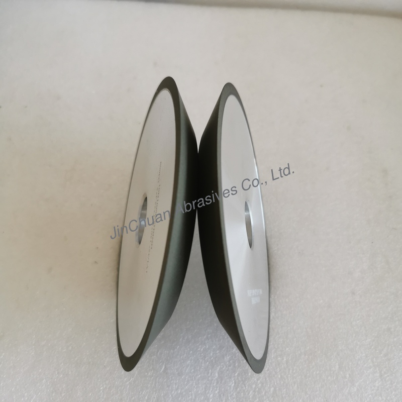 1V1/35° 150*14T*25.4*5mm D400 C100 Resin Bond Diamond Grinding Wheel For Grinding Carbon Brush