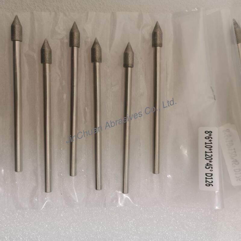 Custom-Made 8*6*10*120mm  30°-120° D126 Electroplated Grinding Bits For Cemented Carbide