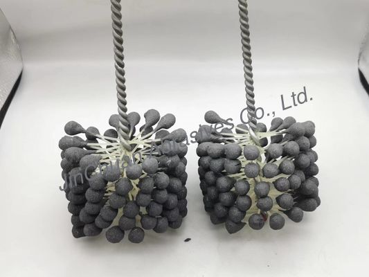 100 * 80 * 200mm Silindir Bilyalı Delikler Temizleme ve Bitirme İçin Esnek Honlama Fırçası