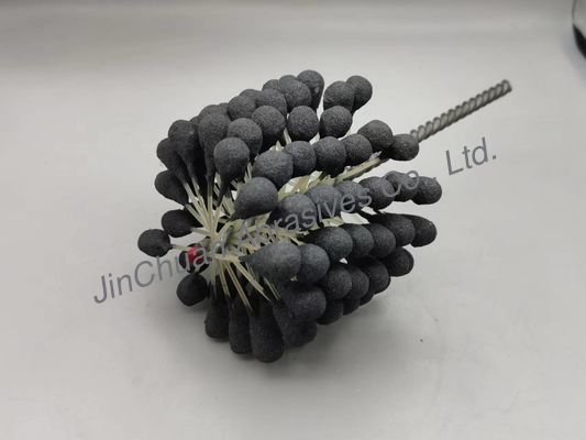 100 * 80 * 200mm Silindir Bilyalı Delikler Temizleme ve Bitirme İçin Esnek Honlama Fırçası