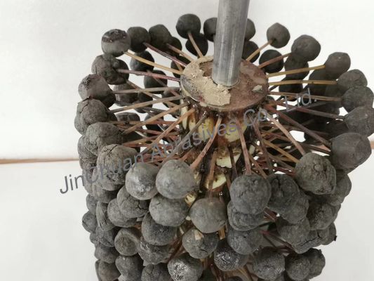 220 * 250 * 400mm Motor Silindir Bileme Fırçası Parlatma Topu Kafası İç Delik SIC180 #