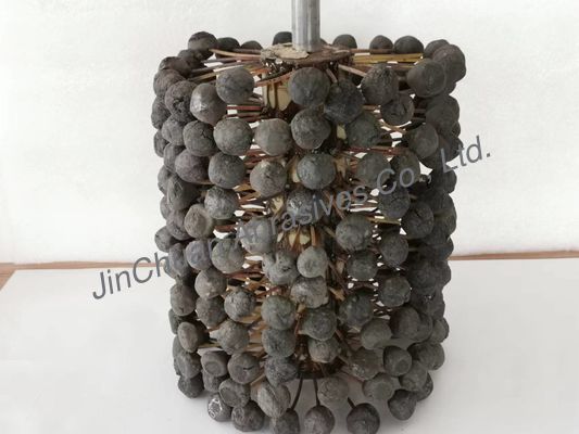 220 * 250 * 400mm Motor Silindir Bileme Fırçası Parlatma Topu Kafası İç Delik SIC180 #