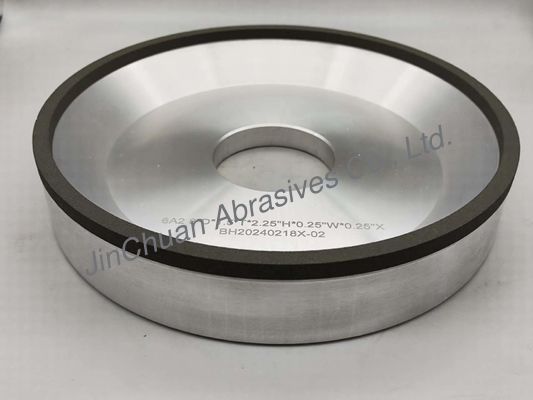 57 mm iç delikli, 203 mm çaplı reçin CBN öğütme tekeri.