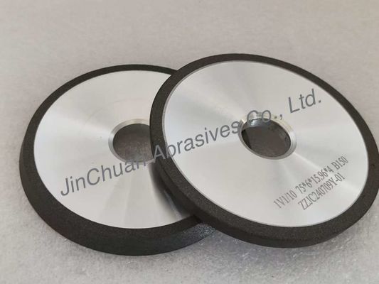 Gri CBN reçine bağlı öğütme tekeri 1V1 75mm verimlilik için 10 derece ile Gashing