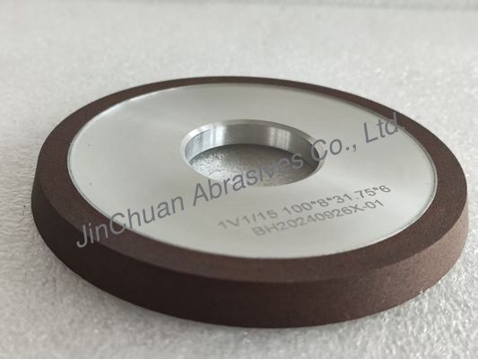 1V1/15° 100*8*31.75*6mm D91 C125 Islak öğütme reçine bağları Elmas öğütme tekeri