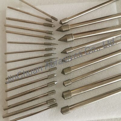 Özel Yapım 12*10*10*120mm 45°-120° D126 Elektrolize Taşlama Uçları, Sementit Karbür İçin