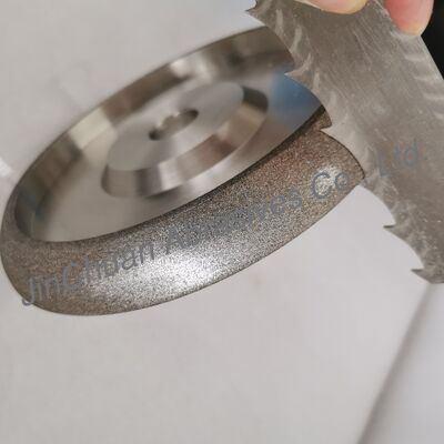 Bant testeresi bıçağı için 22mm diş aralığı ve 25.4mm iç delikli elektro kaplama CBN bileme diski