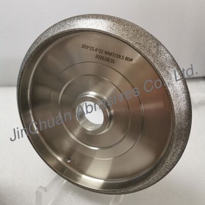 203mm OD ve WM 7/39.5 Profilli Ahşap Bant Testere Bileme İçin Özelleştirilmiş Elektrokaplamalı CBN Disk