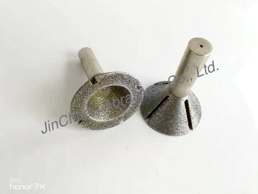 Konik Uzunluk 35mm Genişlik15mm Elmas Taşlama Kafası 100 Grit Aşınma Direnci