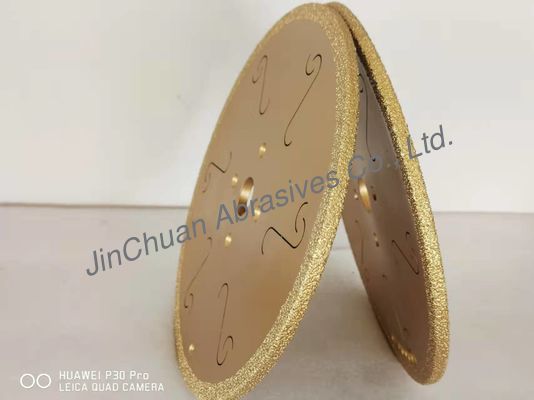 Gürültü Azaltma Delikli Altın Renkli 300mm Sinterlenmiş Elmas Tekerlekler